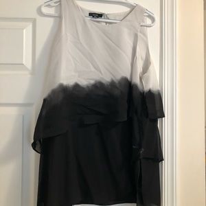 Silver and black sleeveless top